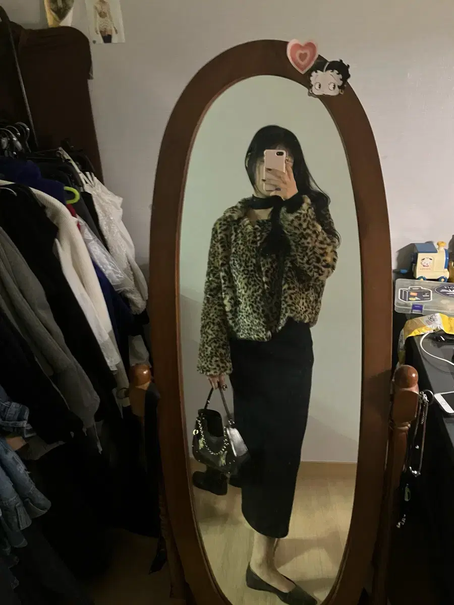 leopard fake fur jacket